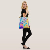Tote Bag Fleur pastel abstrait moderne (Sur le modèle)