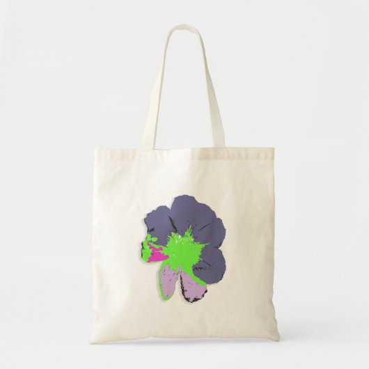 Tote Bag Fleur PopArt/Splash couleur (Devant)