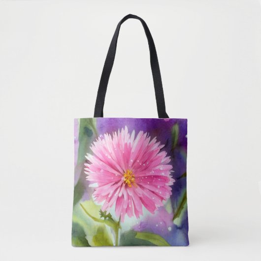 Tote Bag Fleur pourpre (Devant)