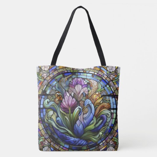Tote Bag Fleur pourpre (Dos)
