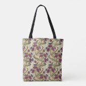 Tote Bag Fleur pourpre de chardon de Nouveau d'art initial (Dos)