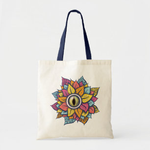 Tote Bag Fleur psychédélique Éffrayant coloré Surreal Art