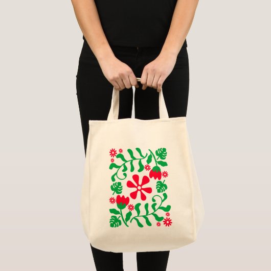 Tote Bag Fleur rétro (Devant (produit))