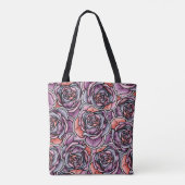Tote Bag Fleur Rose coloré (Dos)