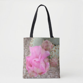Tote Bag Fleur rose Fourre-tout de figue de Barbarie