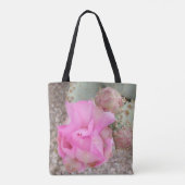 Tote Bag Fleur rose Fourre-tout de figue de Barbarie (Dos)