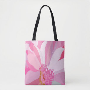 Tote Bag Fleur rose pâle