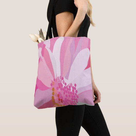 Tote Bag Fleur rose pâle (De près)