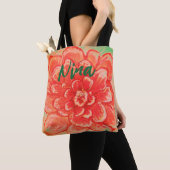Tote Bag Fleur rose pâle (De près)