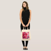 Tote Bag Fleur rose pâle Raindrop (Devant (modèle))