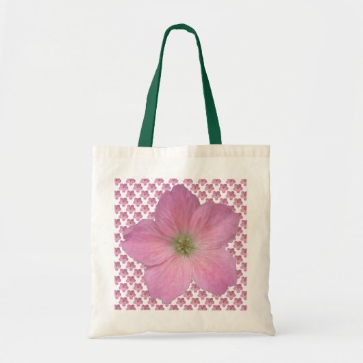 Tote Bag Fleur rose romantique de géranium (Devant)