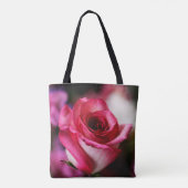 Tote Bag Fleur rose rose (Dos)