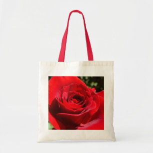 Tote Bag Fleur rose rouge vif Belle florale