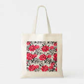 Tote Bag Fleur rouge Floral Illustration Motif Design (Dos)