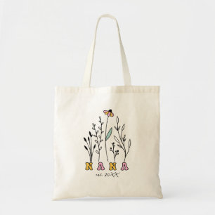 Tote Bag Fleur sauvage Année de fondation Nana
