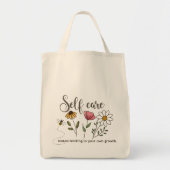 Tote Bag Fleur sauvage auto-soignant (Devant)