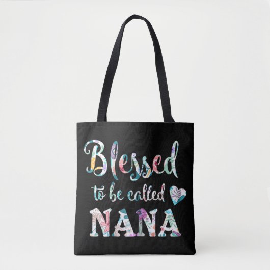 Tote Bag Fleur sauvage Béni D'Être Appelé Nana (Devant)