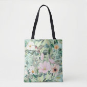 Tote Bag Fleur sauvage d'aquarelle Boho moderne (Devant)