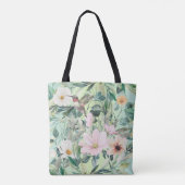 Tote Bag Fleur sauvage d'aquarelle Boho moderne (Dos)