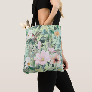 Tote Bag Fleur sauvage d'aquarelle Boho moderne