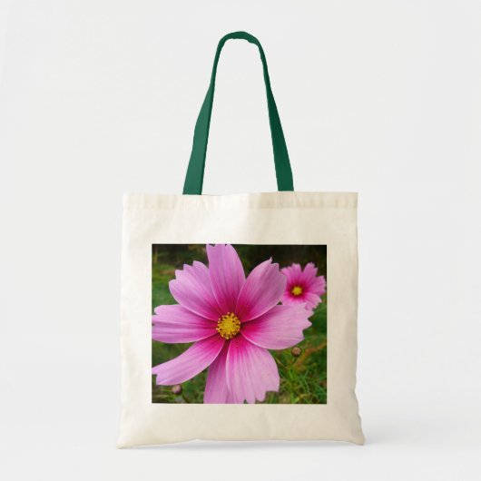 Tote Bag Fleur sauvage de fleurs Cosmos roses (Devant)