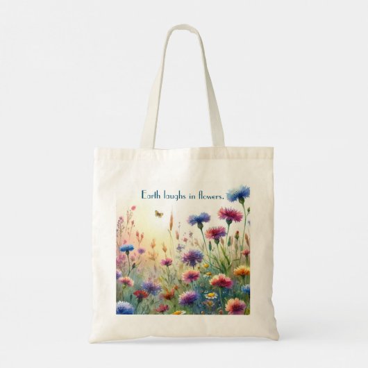 Tote Bag Fleur sauvage et devis (Dos)