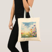 Tote Bag Fleur sauvage et devis (Devant (produit))