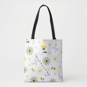 Tote Bag Fleur sauvage floral moderne personnalisé