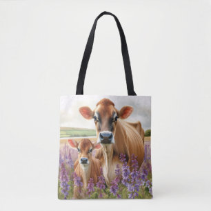 Tote Bag Fleur sauvage Jersey Cow et Calf