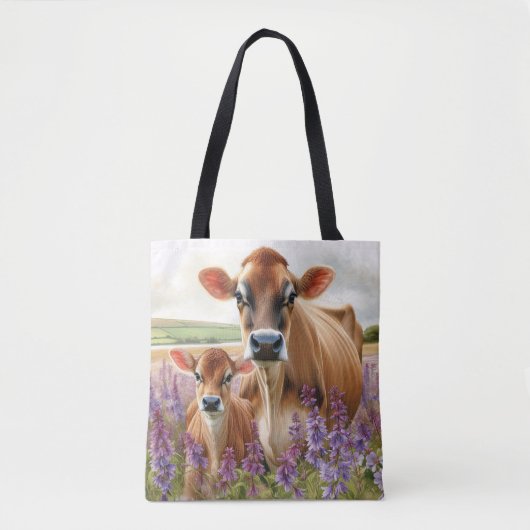 Tote Bag Fleur sauvage Jersey Cow et Calf (Devant)