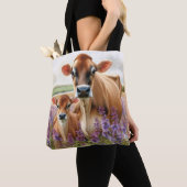 Tote Bag Fleur sauvage Jersey Cow et Calf (De près)