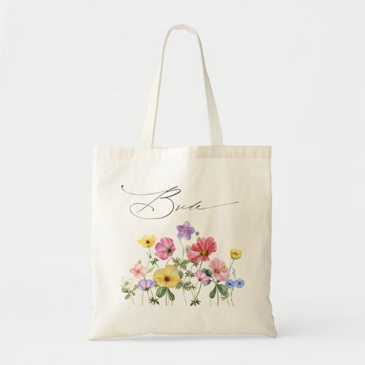 Tote Bag Fleur sauvage Rustic Chic Floral Mariage campagnar (Devant)