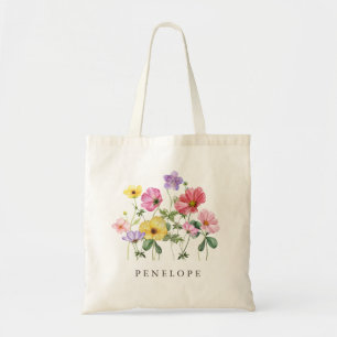 Tote Bag Fleur sauvage Rustique Chic Floral Boho Bridesmaid