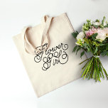 Tote Bag Fleur simple<br><div class="desc">Parfait pour un cadeau de fille à fleurs à votre douche nuptiale ou événement mariage. "Flower girl" en calligraphie mignonne mais élégante.</div>