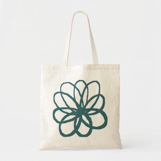 Tote Bag Fleur Spontanée - Moss Green (Devant)