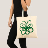 Tote Bag Fleur Spontanée - Vert Forêt (Devant (produit))
