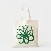 Tote Bag Fleur Spontanée - Vert Forêt (Devant)