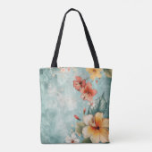 Tote Bag Fleur Tropicale Bohème Décontractée (Dos)