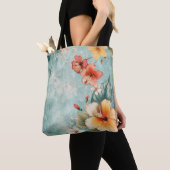 Tote Bag Fleur Tropicale Bohème Décontractée (De près)