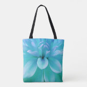 Tote Bag Fleur turquoise et violette (Dos)