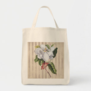 Tote Bag Fleur vintage de Magnolia sur bandes