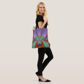 Tote Bag Fleur Violette (Sur le modèle)