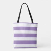 Tote Bag fleuri rayé violet personnalisé (Dos)