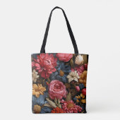 Tote Bag Fleuron coloré et feuille (Dos)
