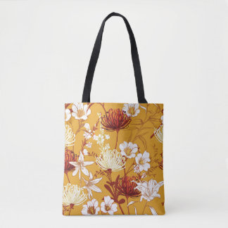 Tote Bag Fleuron Rétro : Art de la ligne florale inachevé