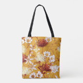 Tote Bag Fleuron Rétro : Art de la ligne florale inachevé (Dos)