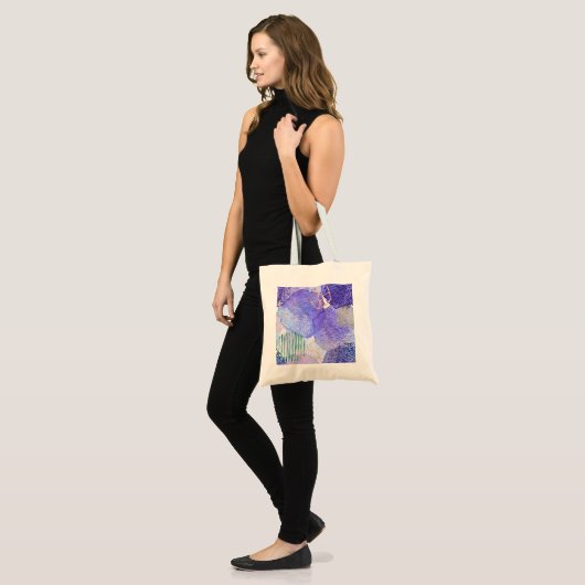 Tote Bag Fleurs Abstraites (Devant (modèle))