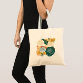 Tote Bag Fleurs abstraites colorées (Devant (produit))