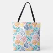 Tote Bag Fleurs abstraites colorées motif (Devant)
