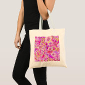 Tote Bag Fleurs abstraites roses mignonnes (Devant (produit))